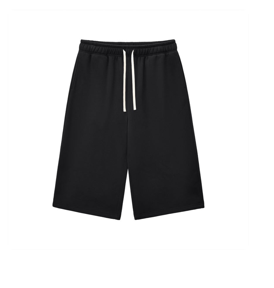 Relaxed Drawstring Three-quarter Sweatpants