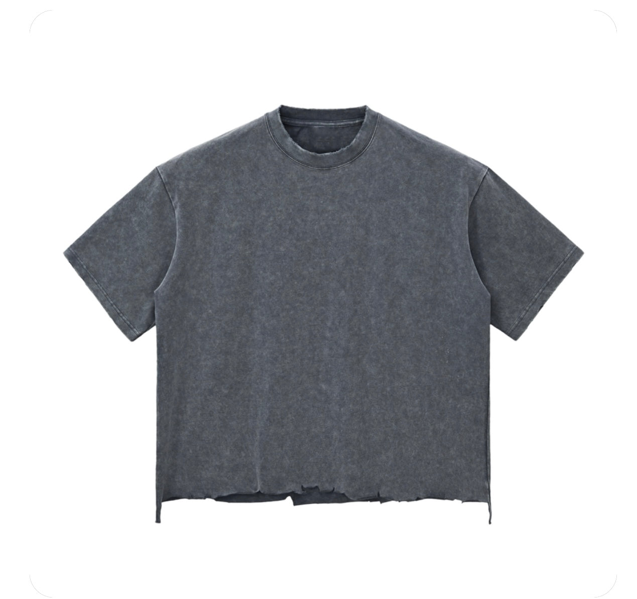 Snow Wash Raw-Hem Boxy T-shirt