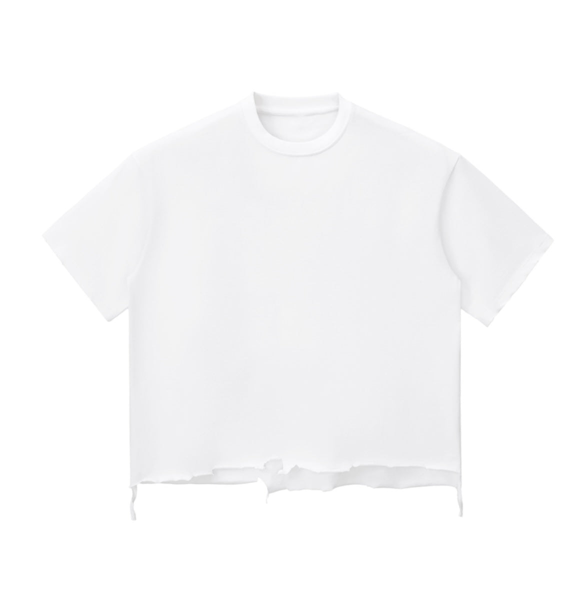 Snow Wash Raw-Hem Boxy T-shirt