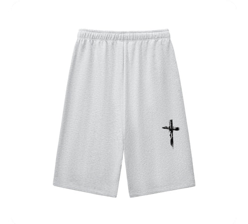 Relaxed Drawstring Three-quarter Sweatpants