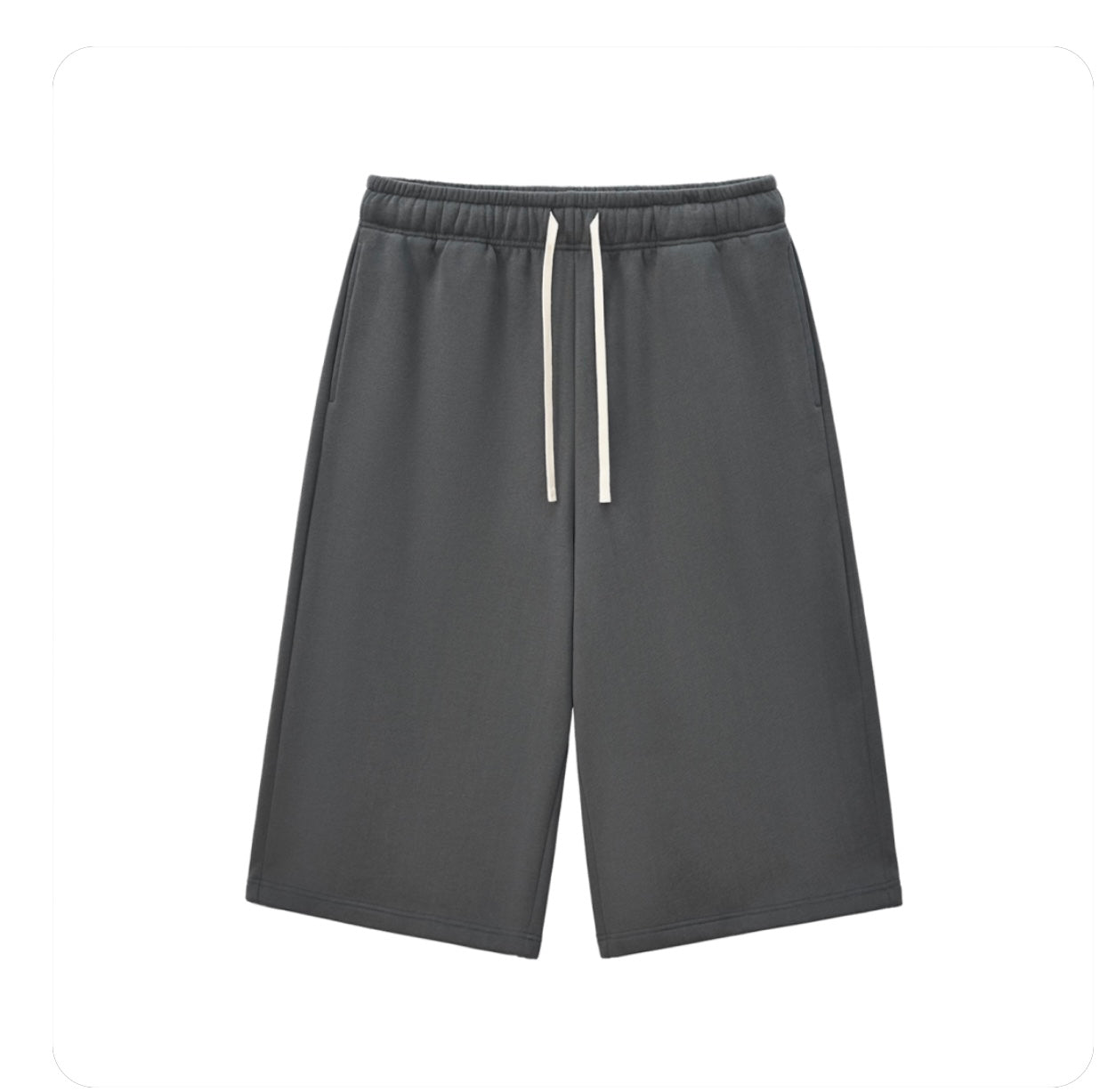 Relaxed Drawstring Three-quarter Sweatpants